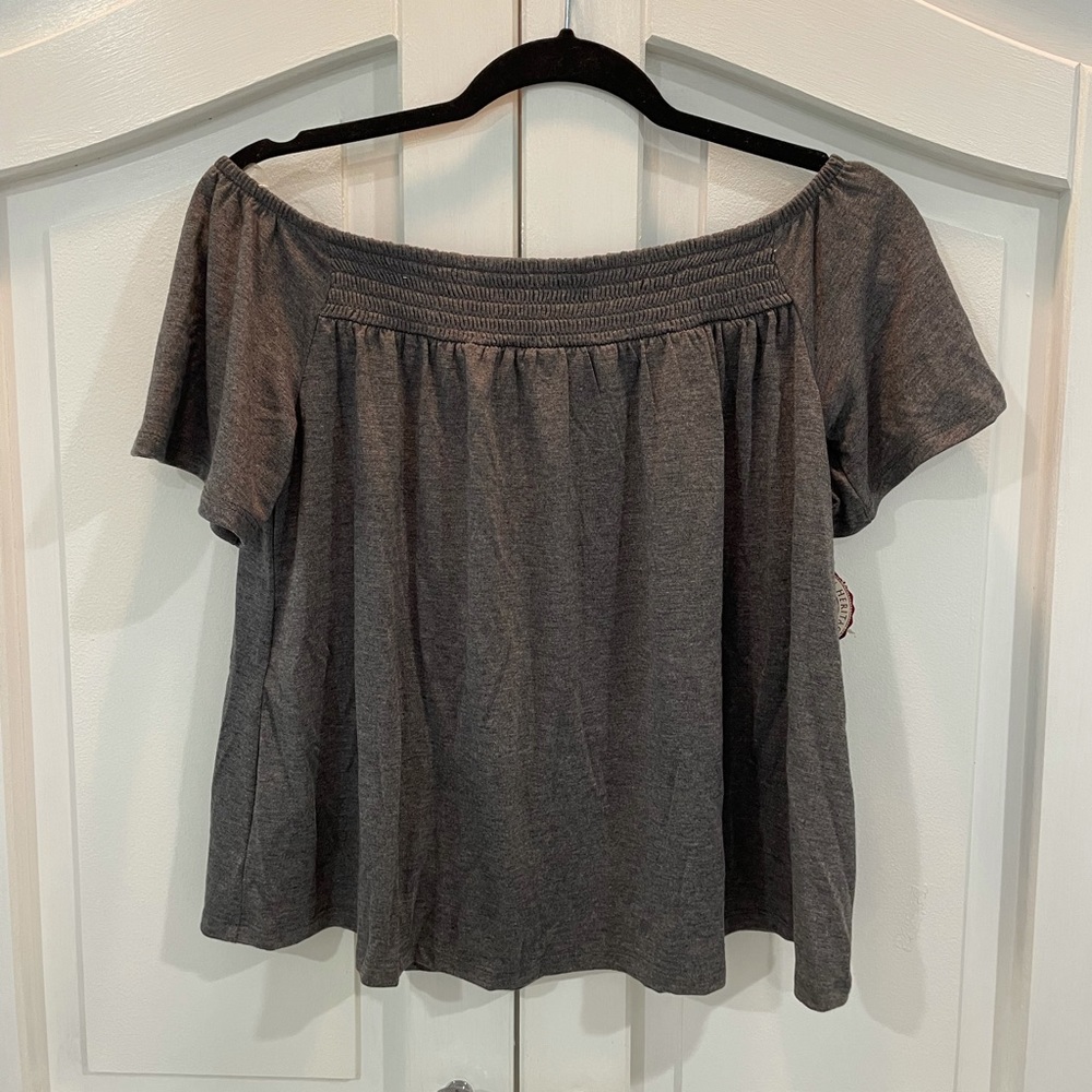 SO off the shoulder shirt